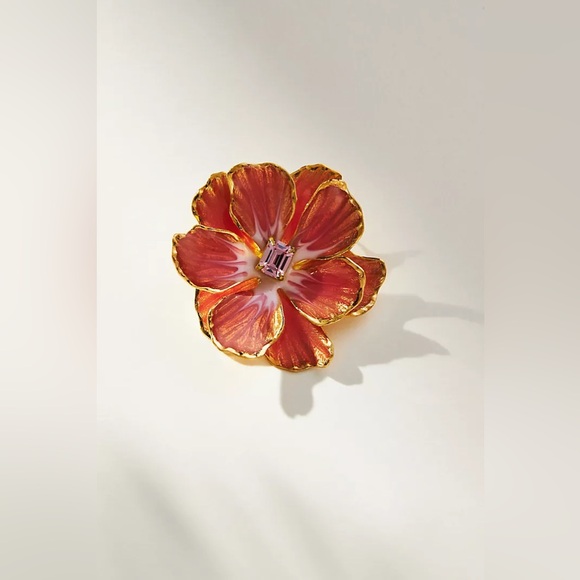 NWT The Pink Reef Hand-Painted Earrings - Picture 2 of 3